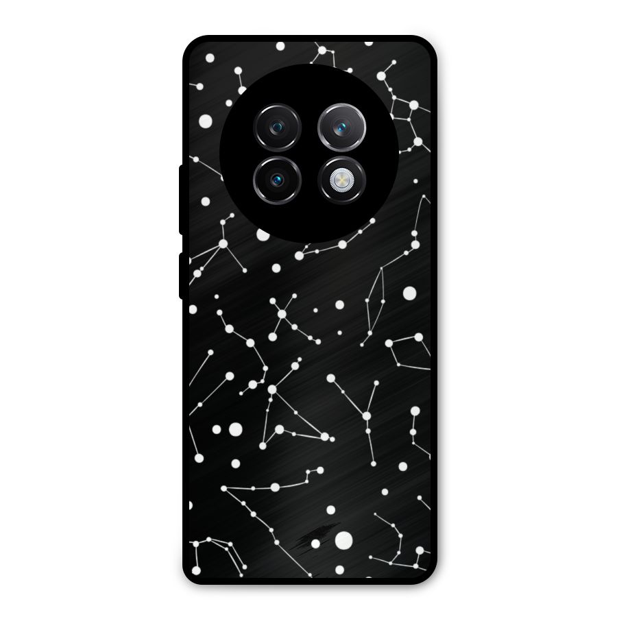 Black Constellation Pattern Metal Back Case for Realme 13 Plus