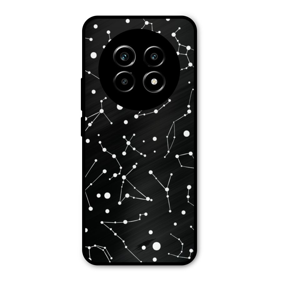 Black Constellation Pattern Metal Back Case for Realme 13 Pro