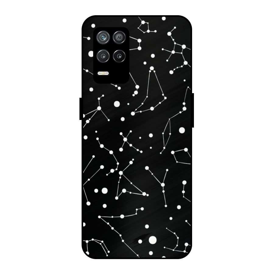 Black Constellation Pattern Metal Back Case for Realme 8 5G