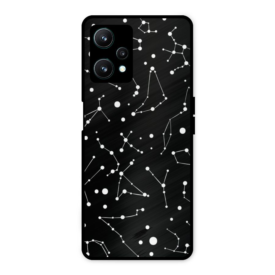 Black Constellation Pattern Metal Back Case for Realme 9 Pro 5G