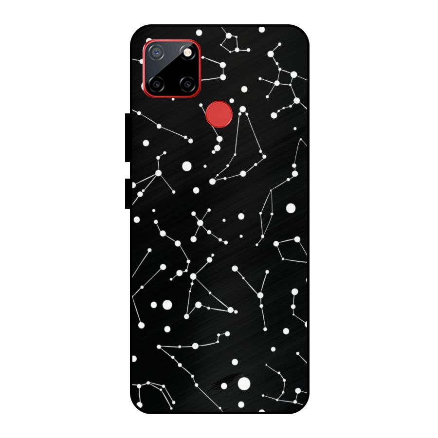 Black Constellation Pattern Metal Back Case for Realme C12