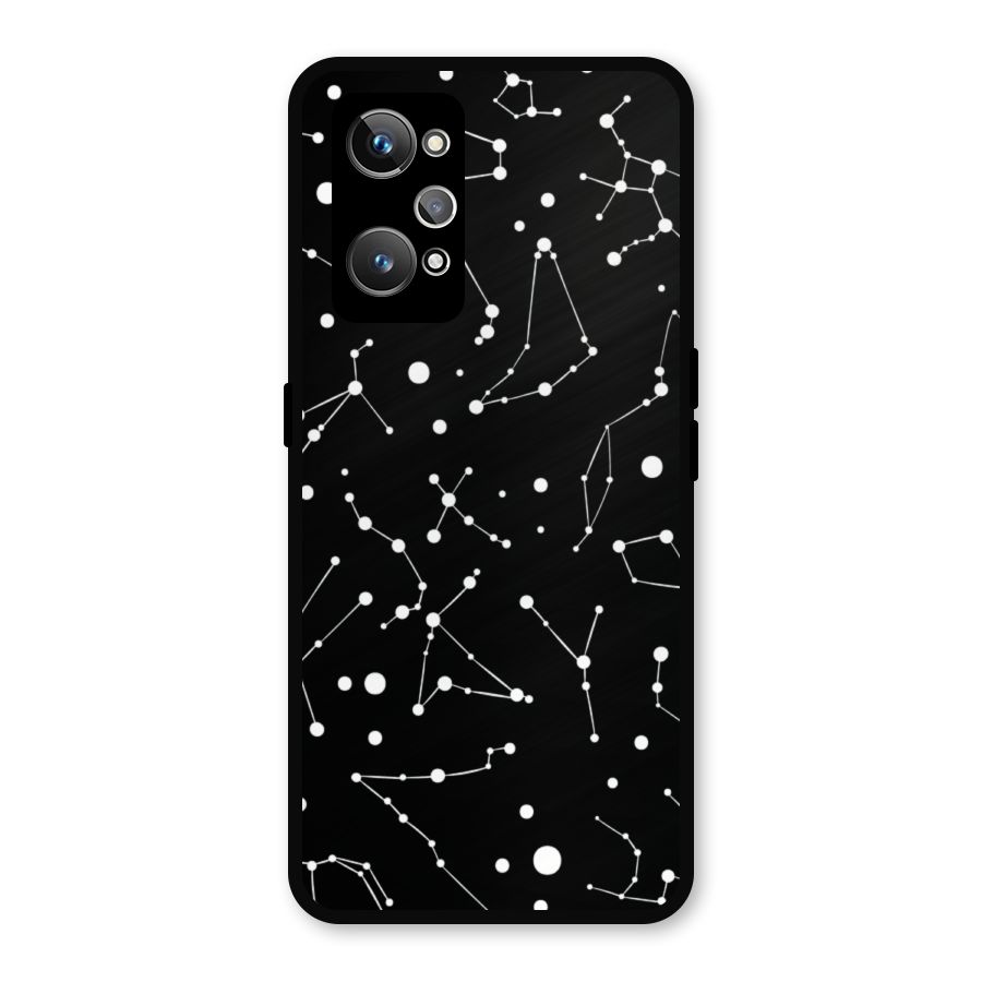 Black Constellation Pattern Metal Back Case for Realme GT Neo2