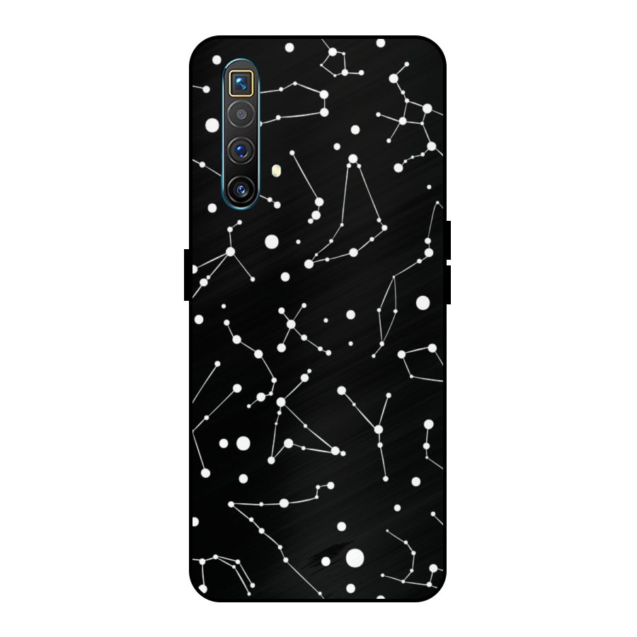 Black Constellation Pattern Metal Back Case for Realme X3 SuperZoom