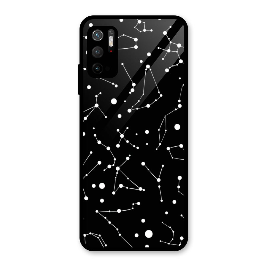 Black Constellation Pattern Metal Back Case for Redmi Note 10T 5G