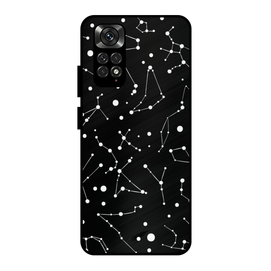 Black Constellation Pattern Metal Back Case for Redmi Note 11 Pro
