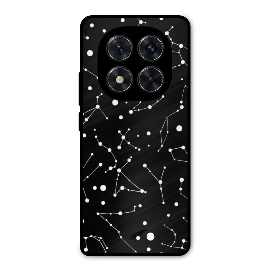 Black Constellation Pattern Metal Back Case for Redmi Note 14 Pro 5G