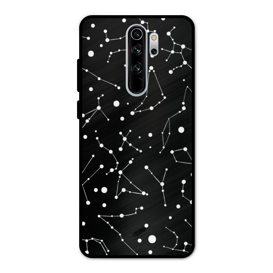 Black Constellation Pattern Metal Back Case for Redmi Note 8 Pro
