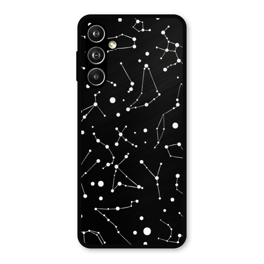 Black Constellation Pattern Metal Back Case for Samsung Galaxy M54
