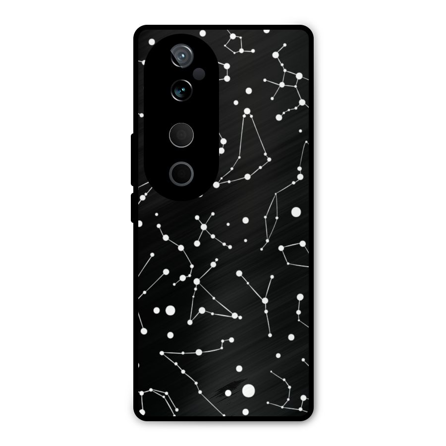 Black Constellation Pattern Metal Back Case for Vivo T3 Ultra