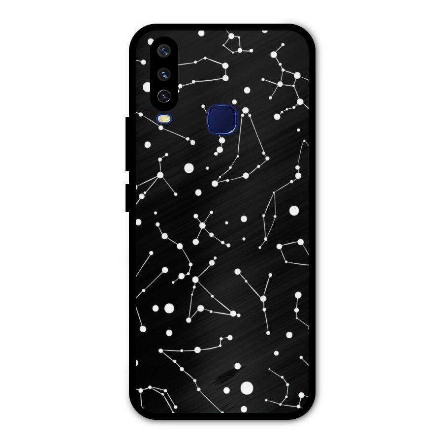 Black Constellation Pattern Metal Back Case for Vivo V17