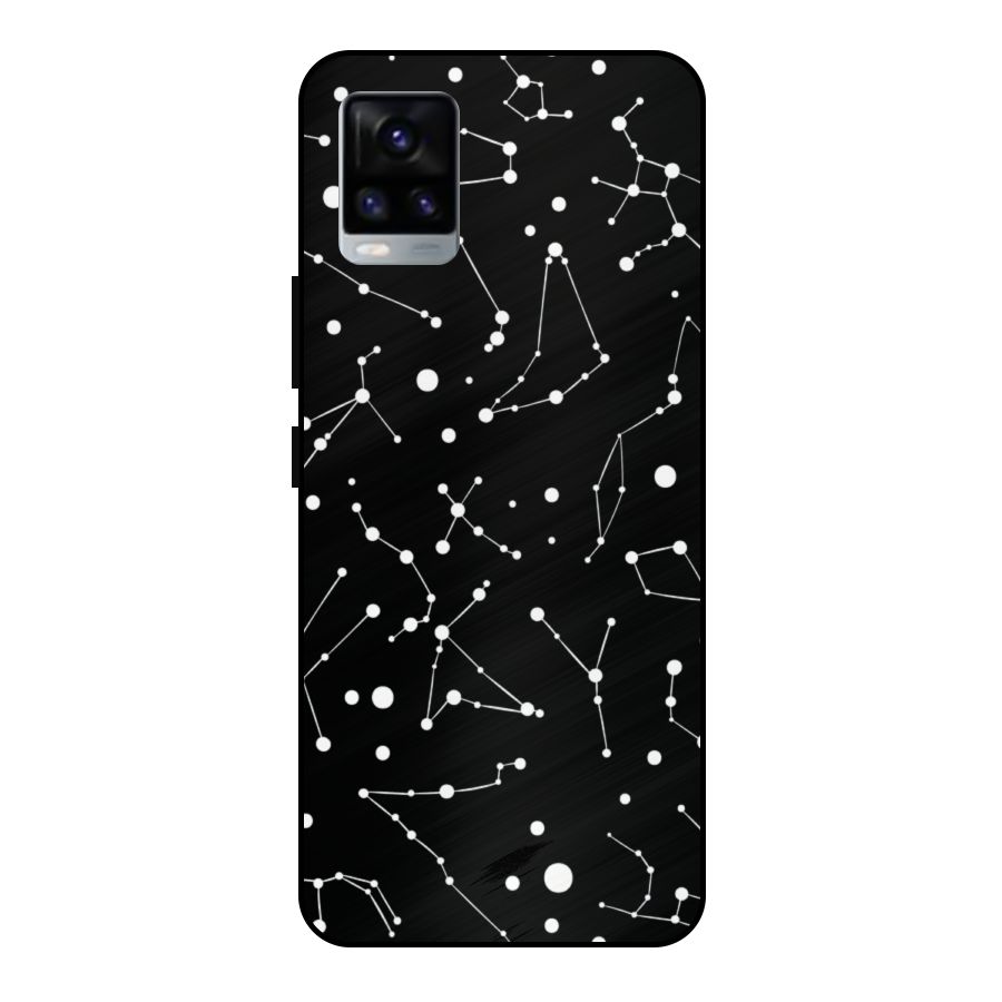 Black Constellation Pattern Metal Back Case for Vivo V20