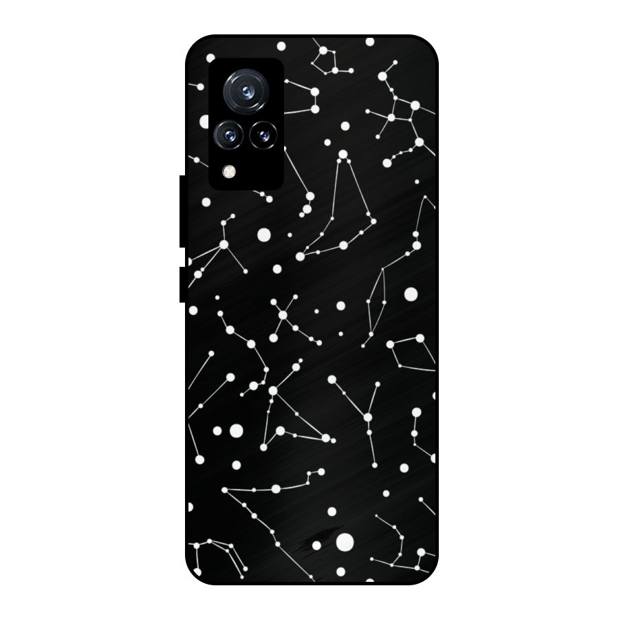 Black Constellation Pattern Metal Back Case for Vivo V21 5G
