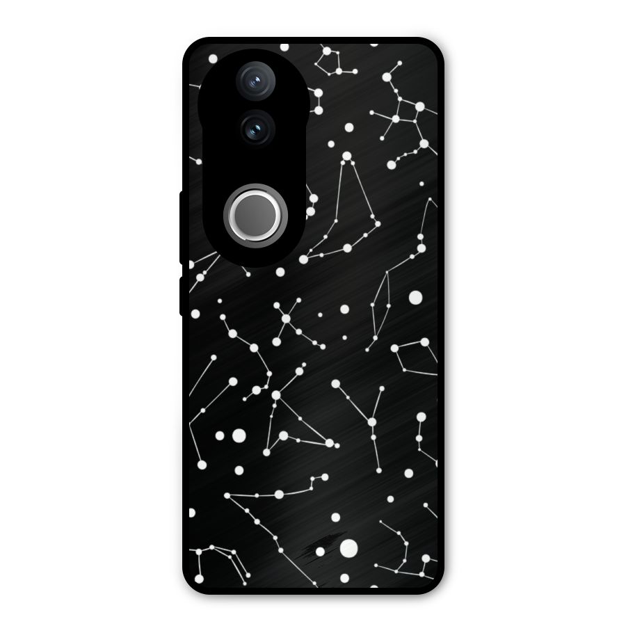 Black Constellation Pattern Metal Back Case for Vivo V50e