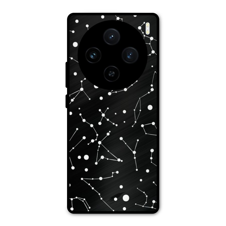 Black Constellation Pattern Metal Back Case for Vivo X100