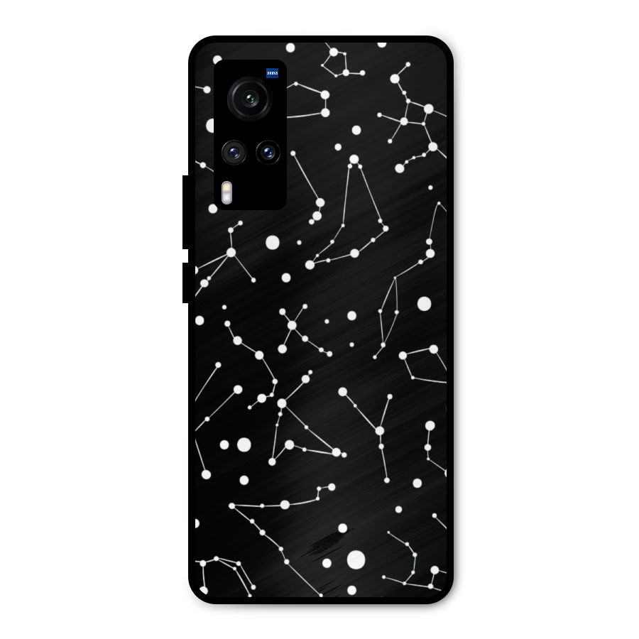Black Constellation Pattern Metal Back Case for Vivo X60