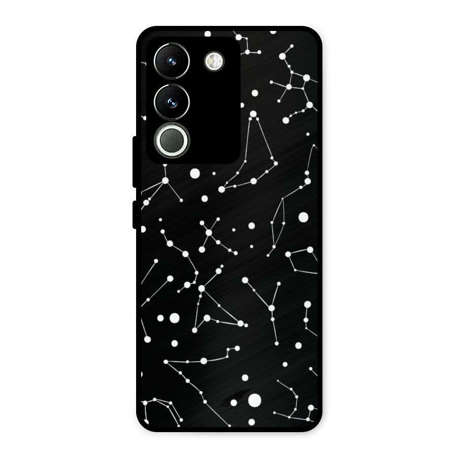 Black Constellation Pattern Metal Back Case for Vivo Y200