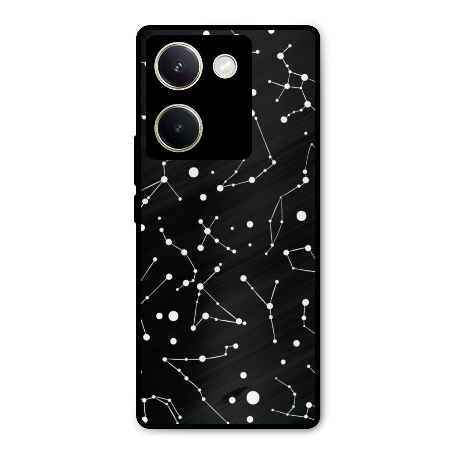 Black Constellation Pattern Metal Back Case for Vivo Y200 Pro
