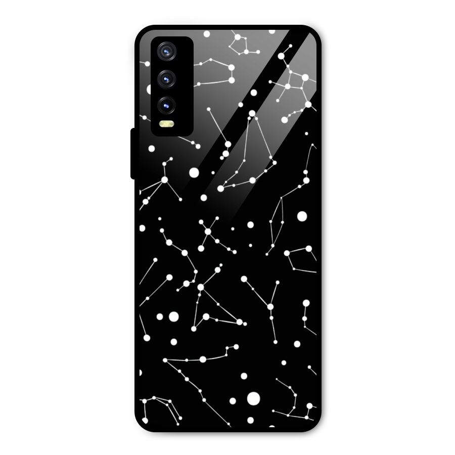 Black Constellation Pattern Metal Back Case for Vivo Y20i