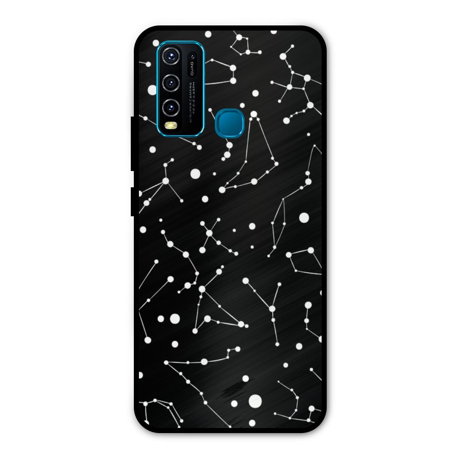 Black Constellation Pattern Metal Back Case for Vivo Y30