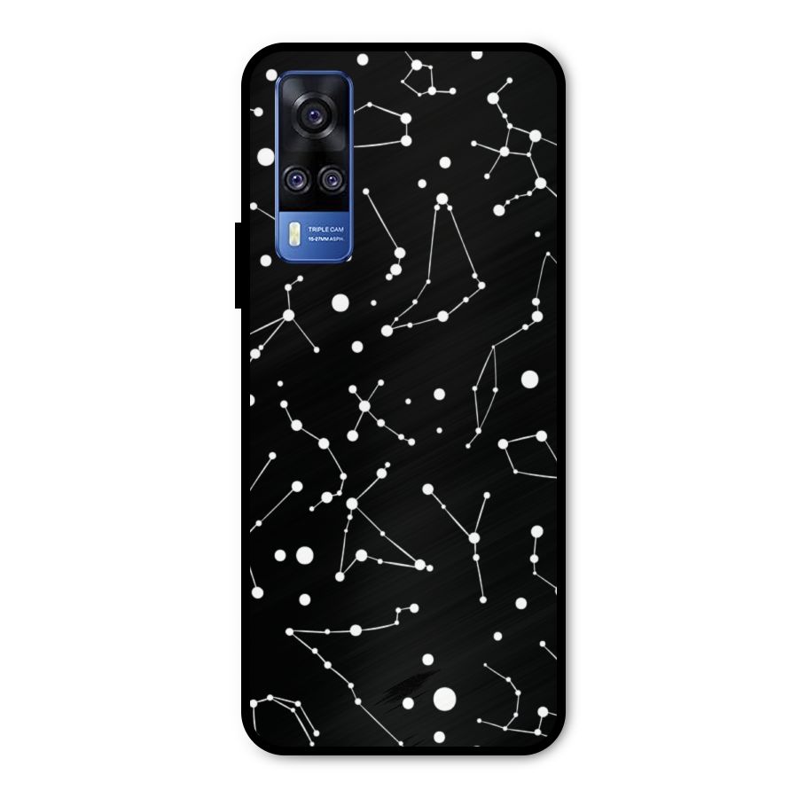 Black Constellation Pattern Metal Back Case for Vivo Y31