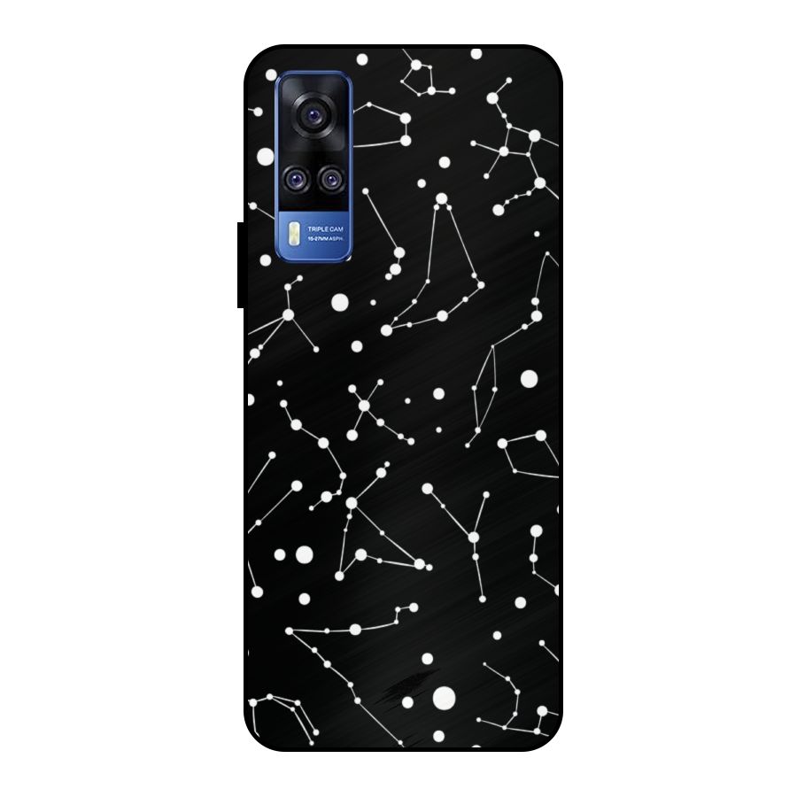Black Constellation Pattern Metal Back Case for Vivo Y51
