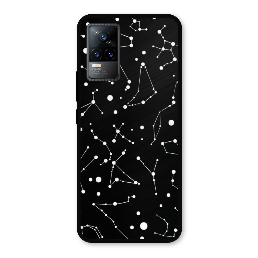 Black Constellation Pattern Metal Back Case for Vivo Y73