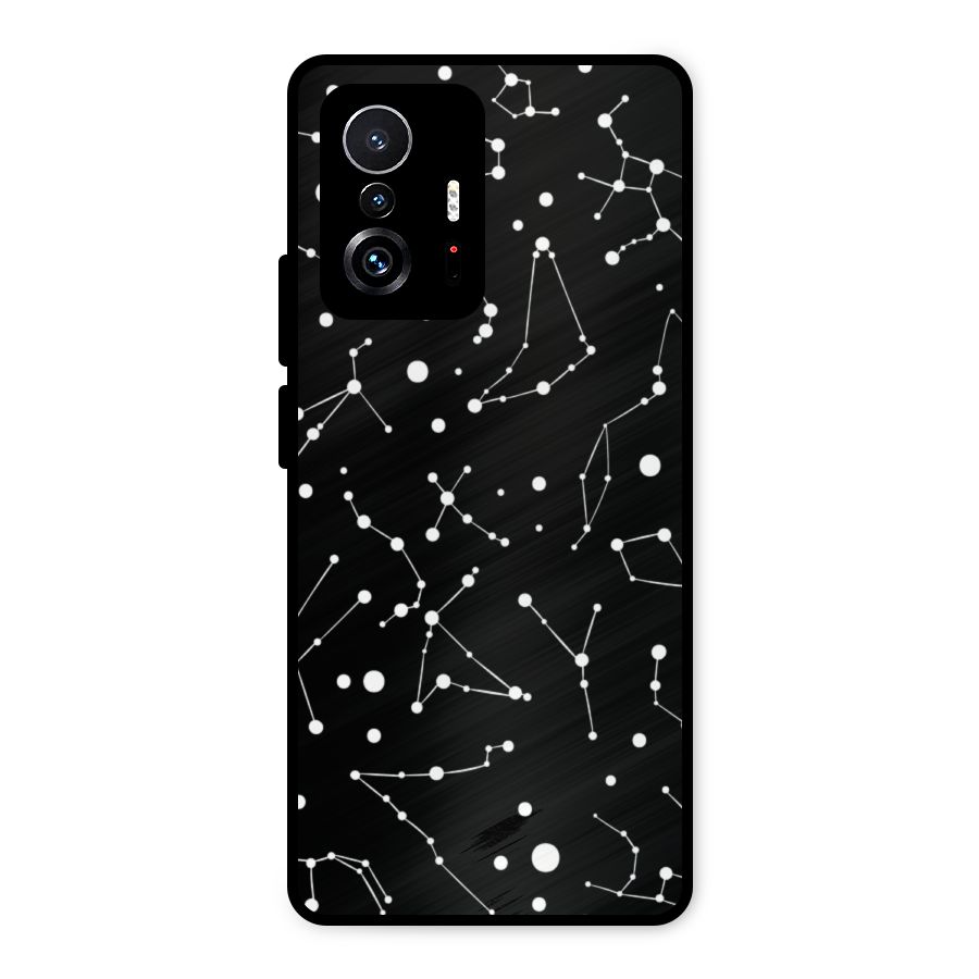 Black Constellation Pattern Metal Back Case for Xiaomi 11T Pro