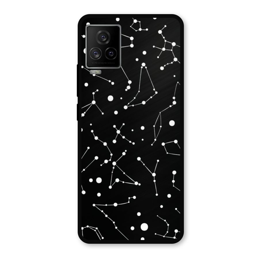 Black Constellation Pattern Metal Back Case for iQOO 7 Legend 5G