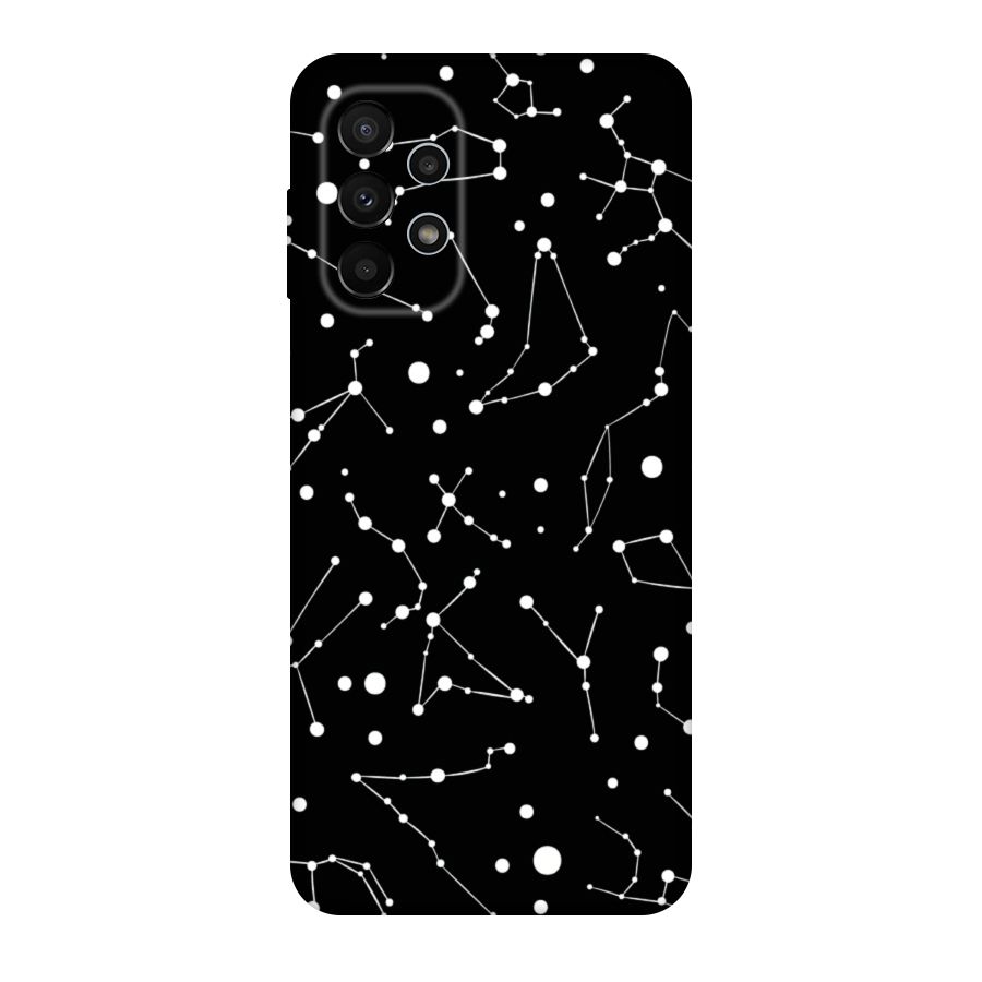 Black Constellation Pattern Original Polycarbonate Back Case for Galaxy A23