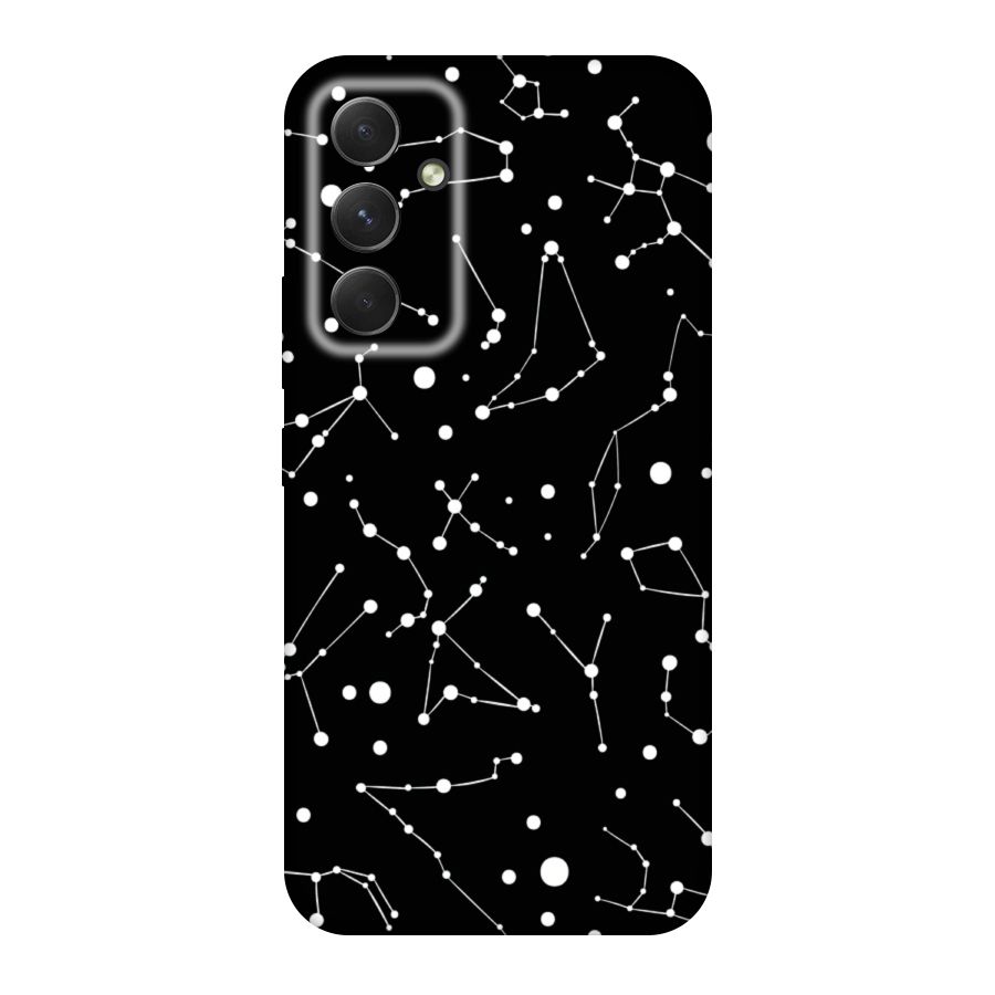 Black Constellation Pattern Original Polycarbonate Back Case for Galaxy A54