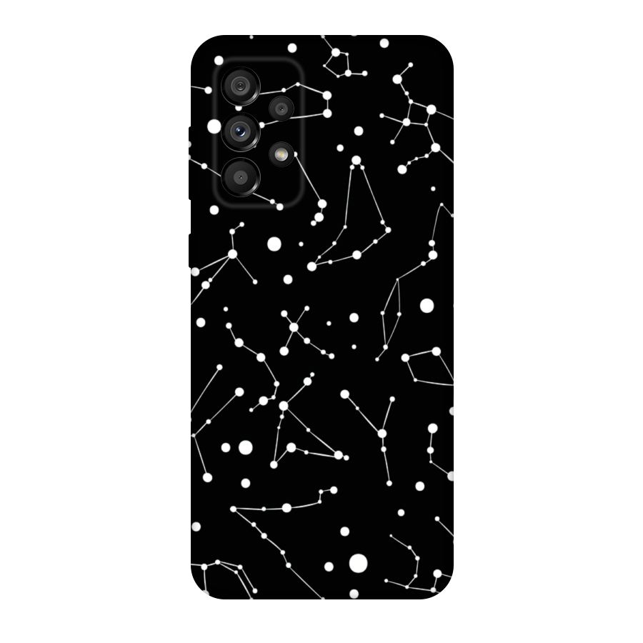 Black Constellation Pattern Original Polycarbonate Back Case for Galaxy A73 5G