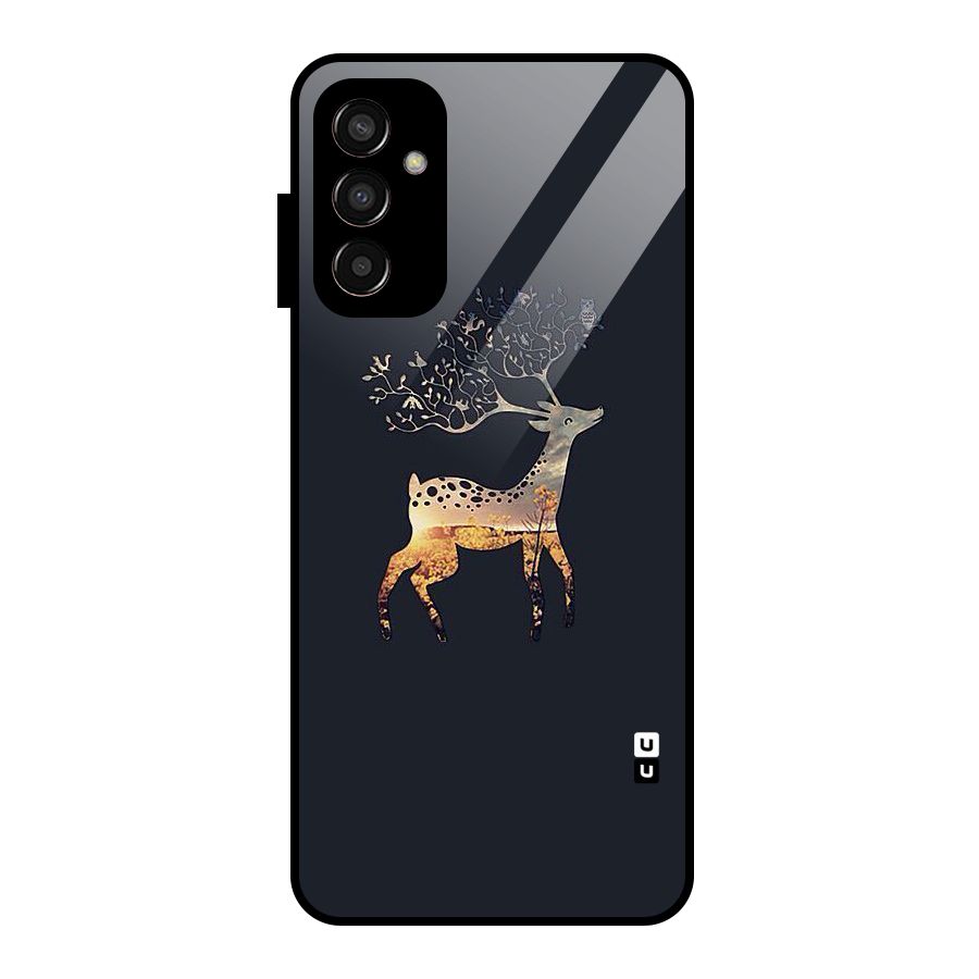 Black Deer Glass Back Case for Galaxy F13