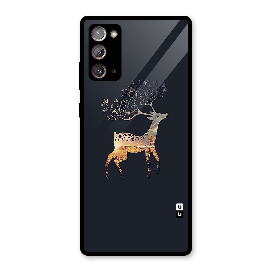 Black Deer Glass Back Case for Galaxy Note 20