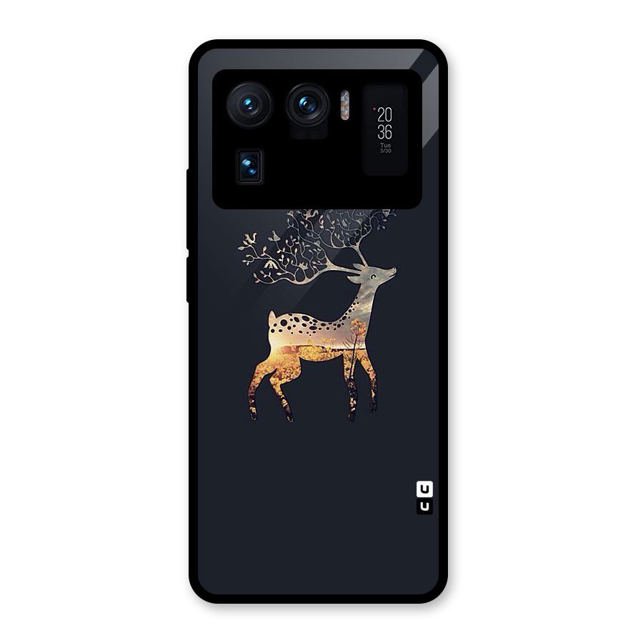 Black Deer Glass Back Case for Mi 11 Ultra