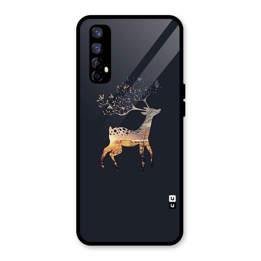 Black Deer Glass Back Case for Realme Narzo 20 Pro