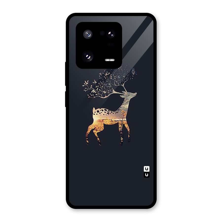 Black Deer Glass Back Case for Xiaomi 13 Pro