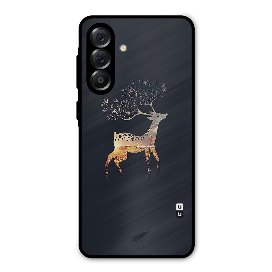 Black Deer Metal Back Case for Galaxy A36