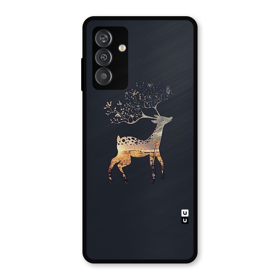 Black Deer Metal Back Case for Galaxy F13