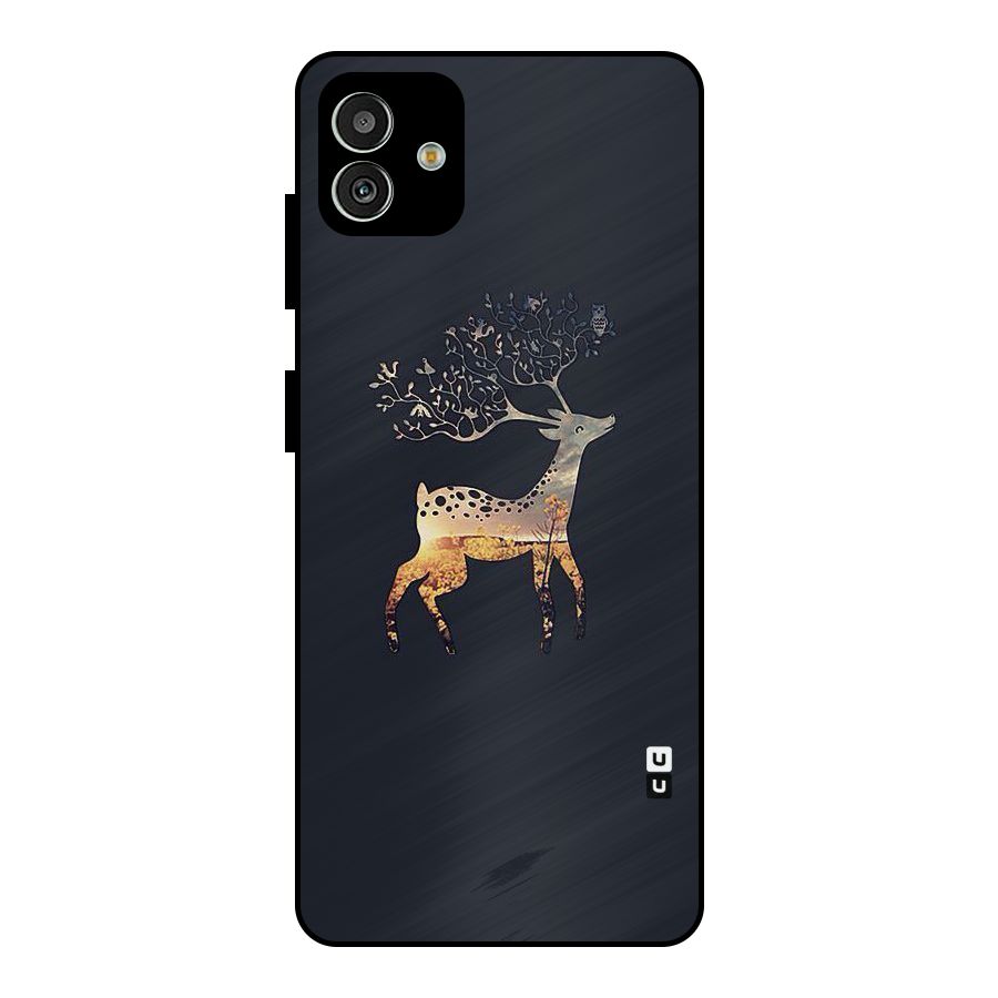 Black Deer Metal Back Case for Galaxy M13 5G