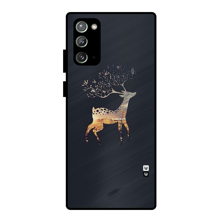 Black Deer Metal Back Case for Galaxy Note 20