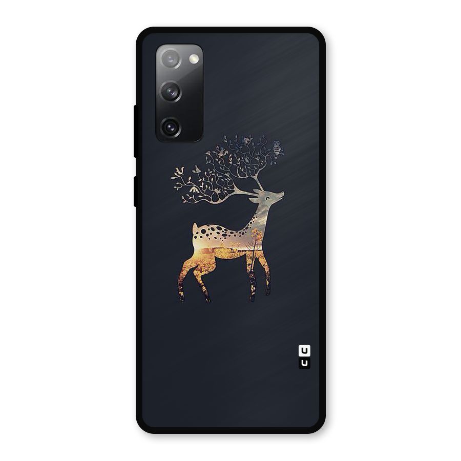 Black Deer Metal Back Case for Galaxy S20 FE 5G