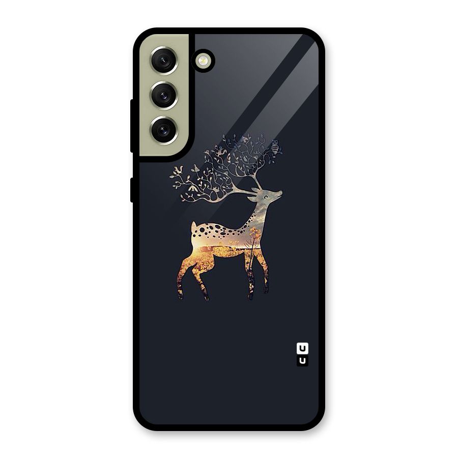Black Deer Metal Back Case for Galaxy S21 FE 5G (2023)