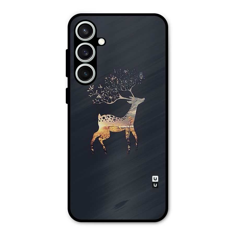 Black Deer Metal Back Case for Galaxy S23 FE