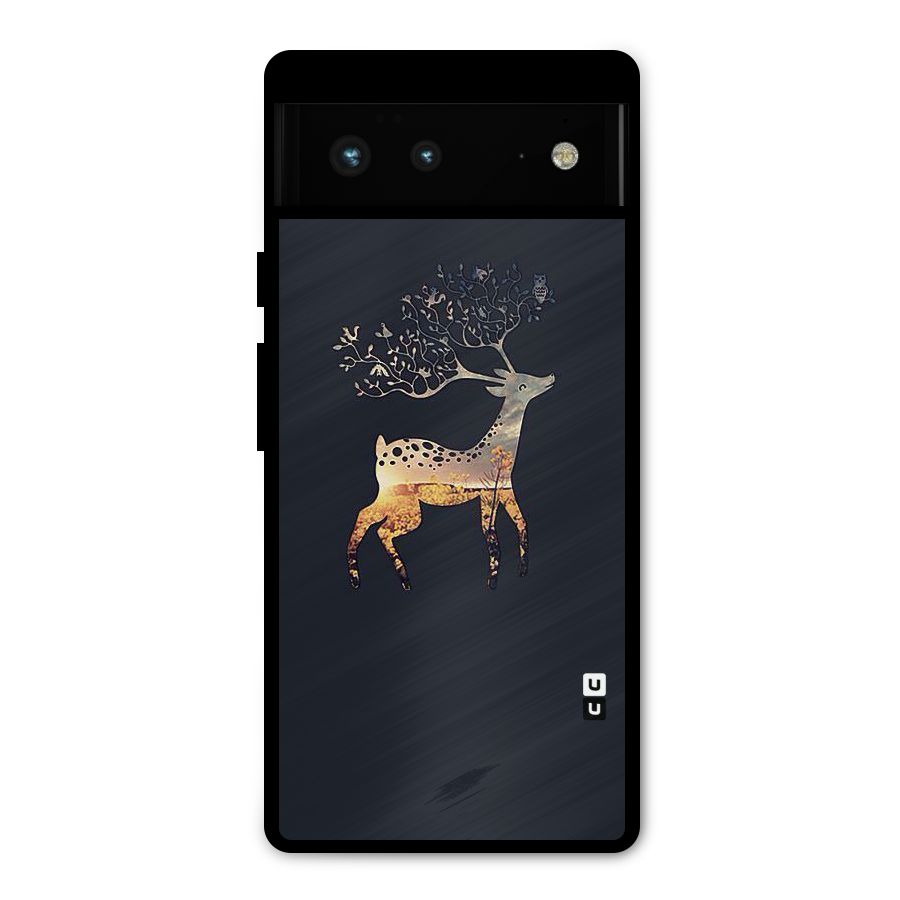 Black Deer Metal Back Case for Google Pixel 6