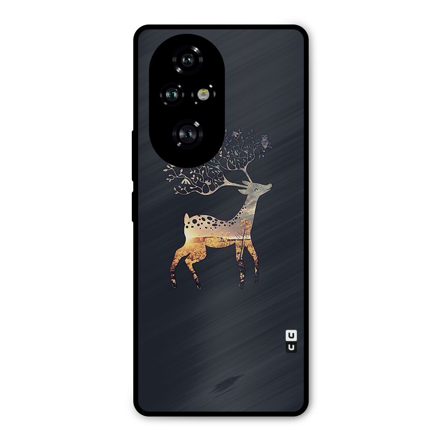 Black Deer Metal Back Case for Honor 200 Pro