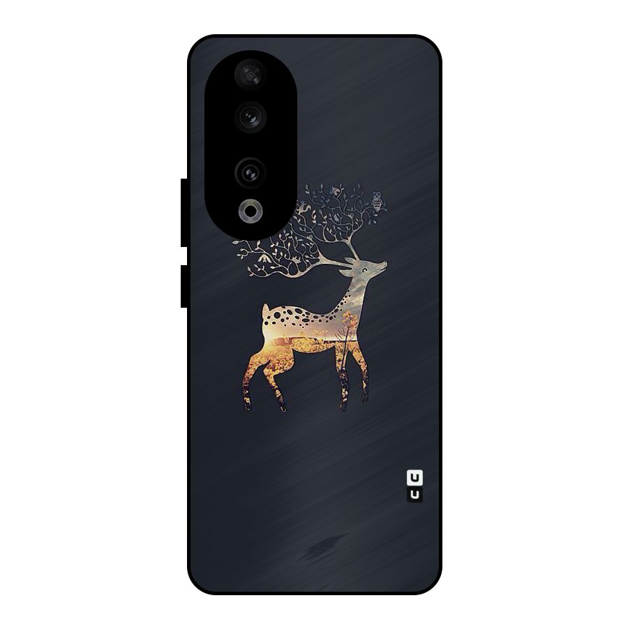 Black Deer Metal Back Case for Honor 90