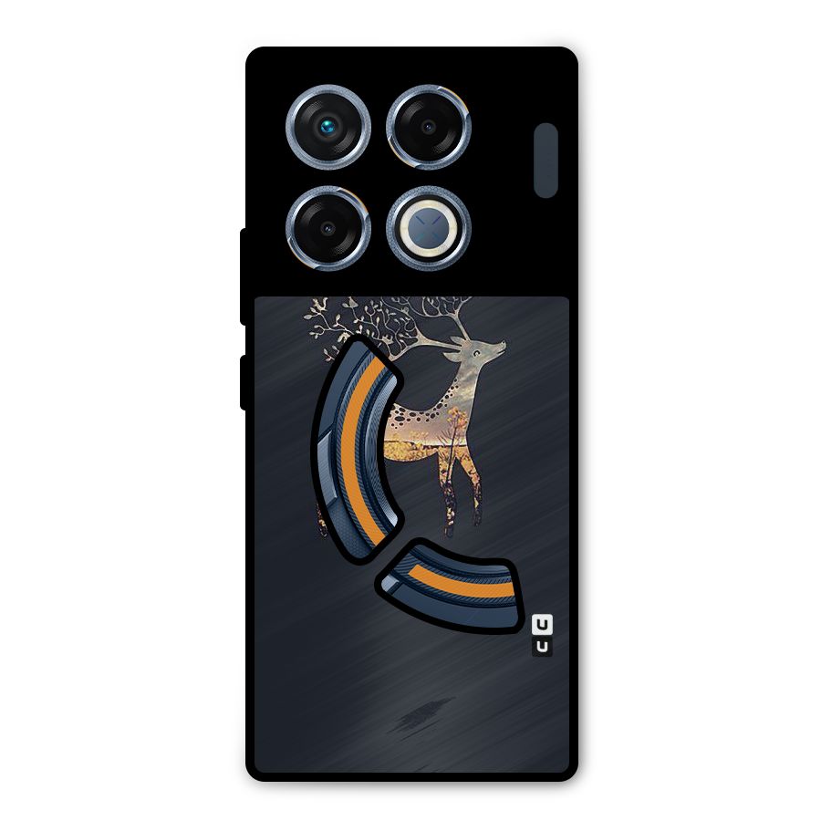 Black Deer Metal Back Case for Infinix GT 20 Pro