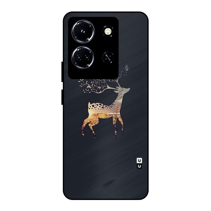 Black Deer Metal Back Case for Infinix Note 30 5G