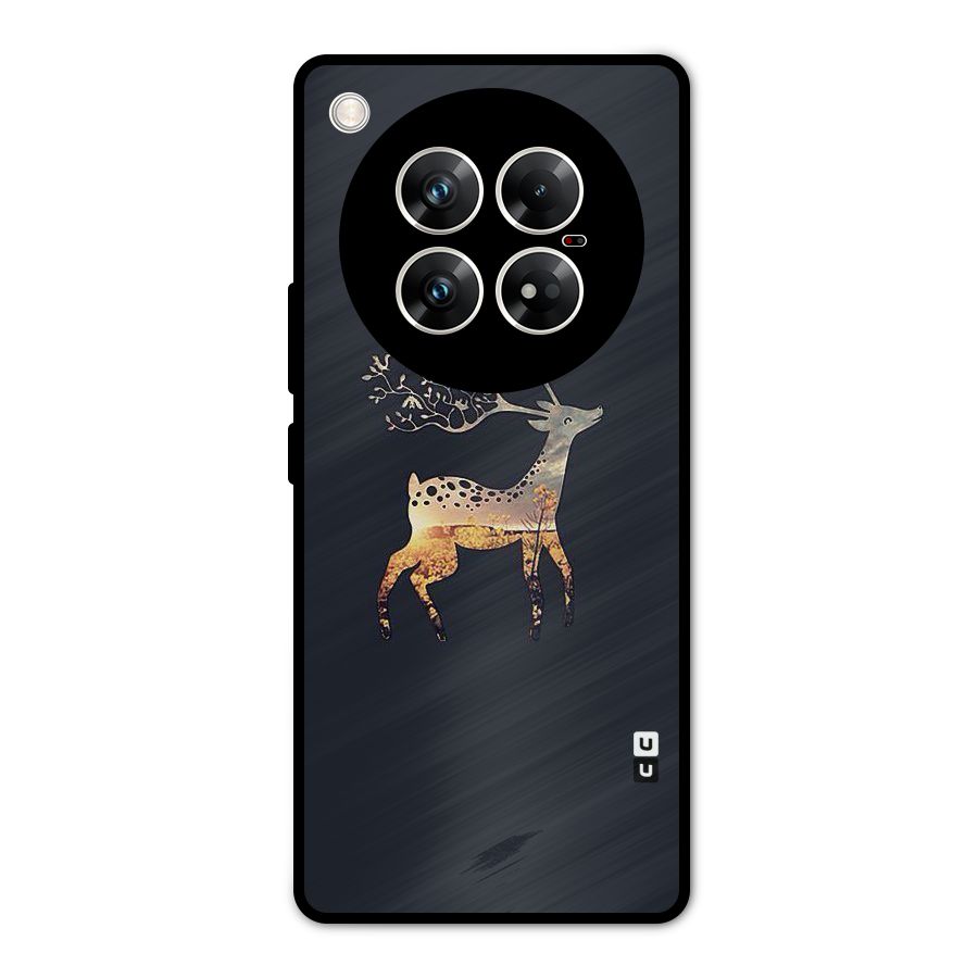 Black Deer Metal Back Case for Infinix Zero 40 5G