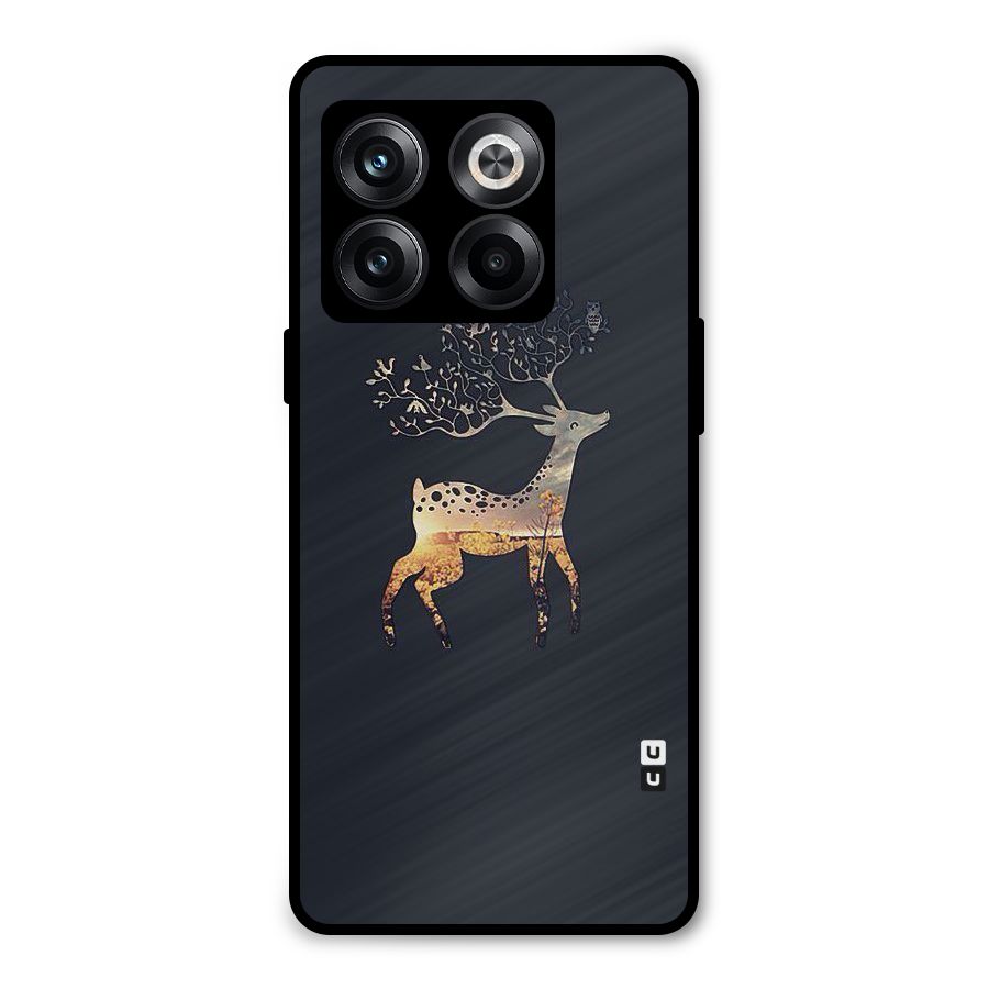 Black Deer Metal Back Case for OnePlus 10T